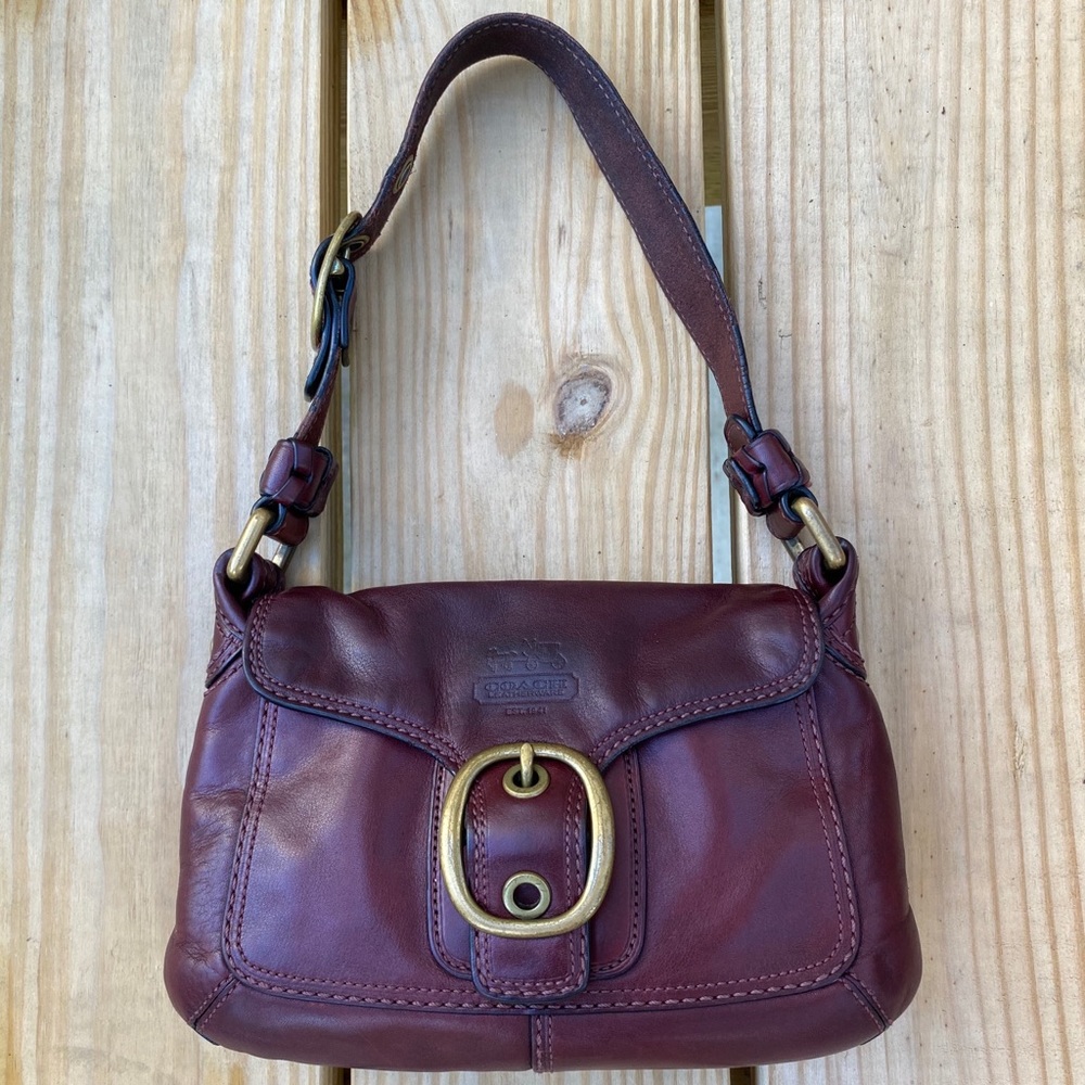 Wine Bleecker Coach small shoulder bag